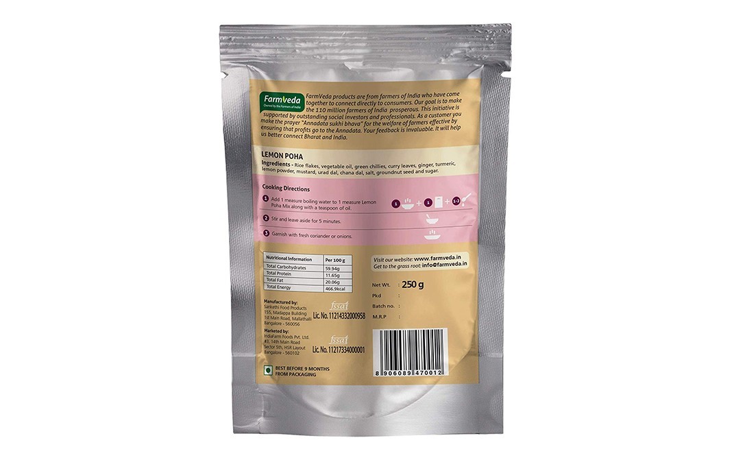 Farmveda Lemon Poha    Pack  250 grams